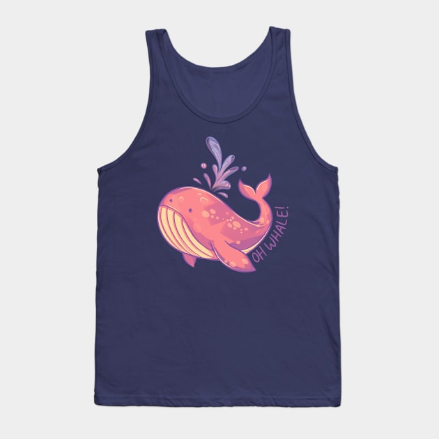 Oh Whale! (bubblegum) Tank Top by Claire Lin